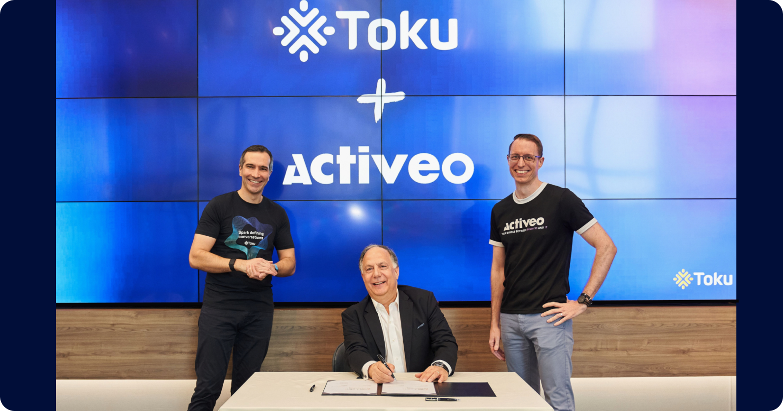 Toku acquires Activeo signing ceremony 3x