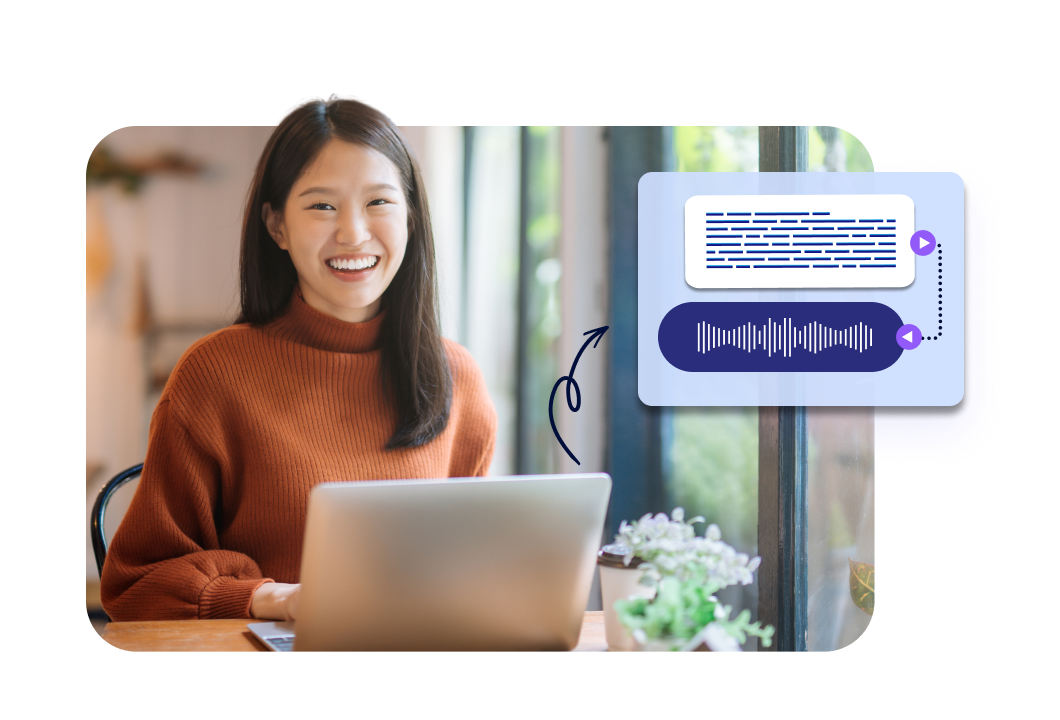 Text-to-speech voice messages visual